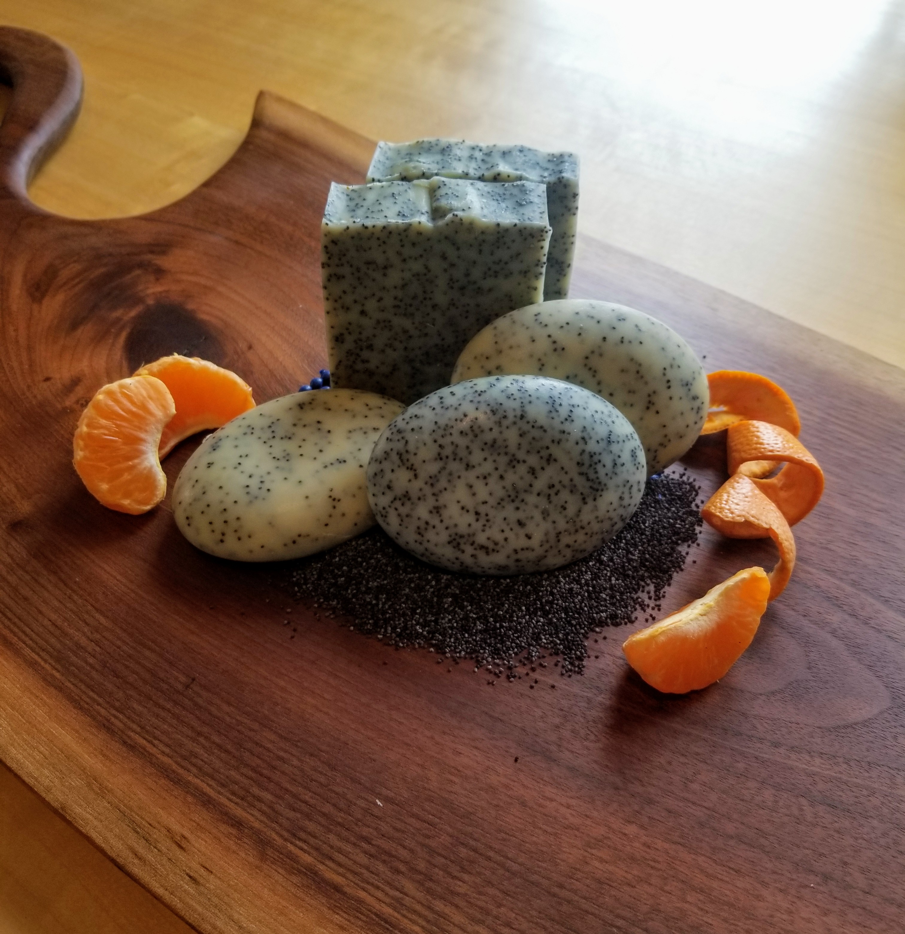 Cricket Meadows mandarin poppyseed soap